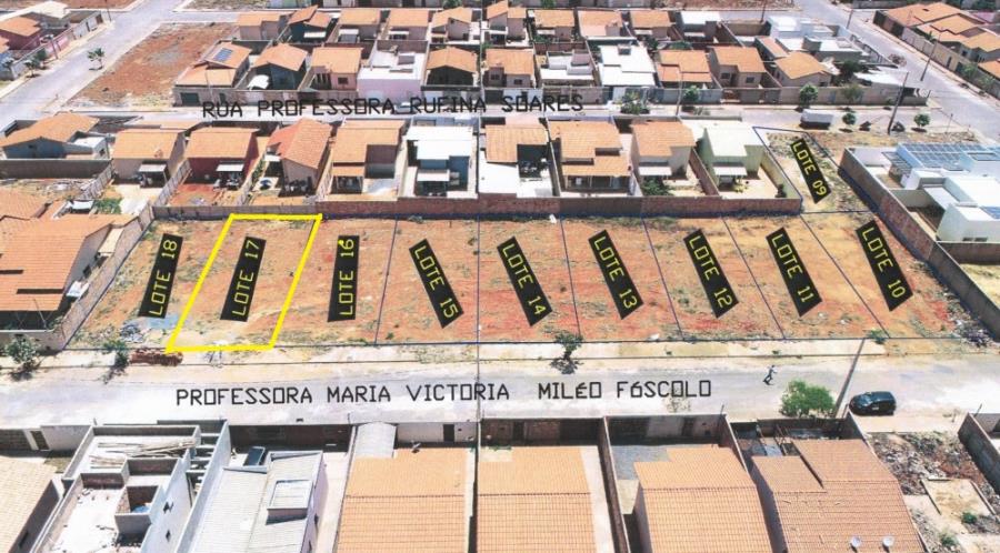 IMÓVEL URBANO: Área Institucional. Um lote de terreno de nº 280, Quadra 46, setor 16, medindo 250,00m², situado em Pompéu/MG, bairro Morada do Sol, na Rua Professora Maria Victória Miléo Fóscolo, NO ESTADO EM QUE SE ENCONTRA. - Pompéu/MG
