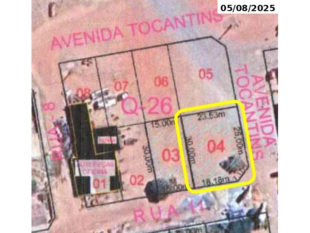 Terreno - Lote nº 04 - 688,15m² - Almas/TO