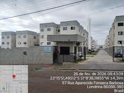 Apto - Área priv.: 43,31 m²Com 2 qt, 1 Banh., 1 Vaga Gar. - Loc.: RUA APARECIDA FONSECA BARBOSA, N. 57, Apto. 303, BL 07 VG 185, CONJUNTO SEMIRAMIS BARROS BRAGA, PORTAL DAS ORQUIDEAS - LONDRINA/PR - CEP: 86088380 - Matr.: 111317 - Of.: 2
