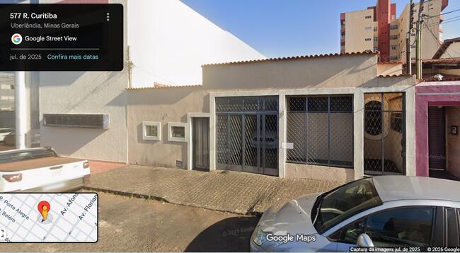 IMÓVEL NA RUA CURITIBA Nº 577 BAIRRO BRASIL UBERLÂNDIA/MG - com área de 480,00 m²