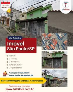 Casa Sobrado 127,80m2 com Garagem - Vila Antonina, em Vila Formosa de São Paulo/SP